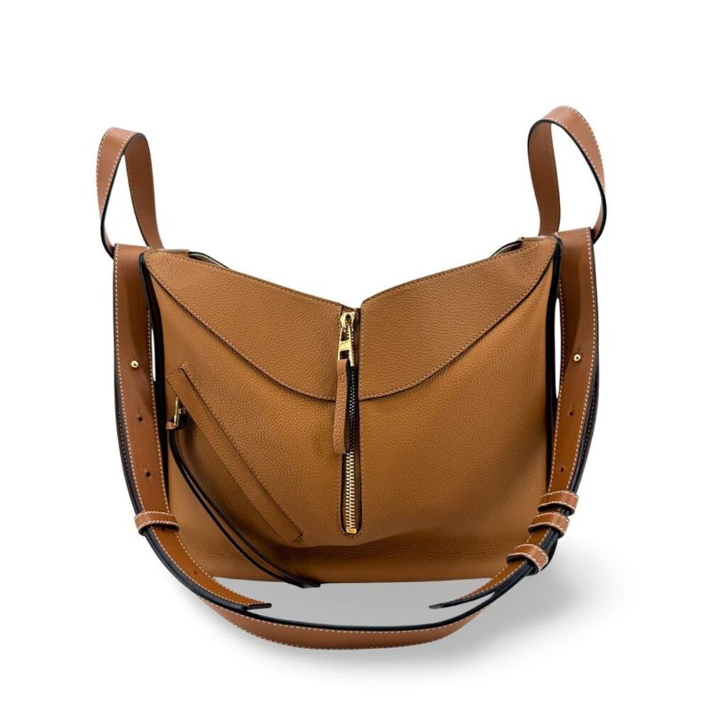 Loewe Hammock Leather Brown Leather Handbag